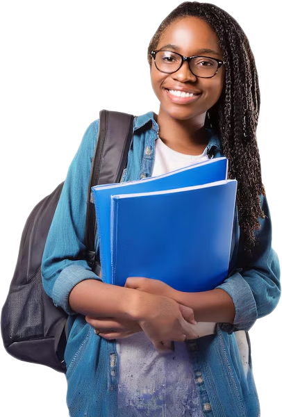 Student carrying books